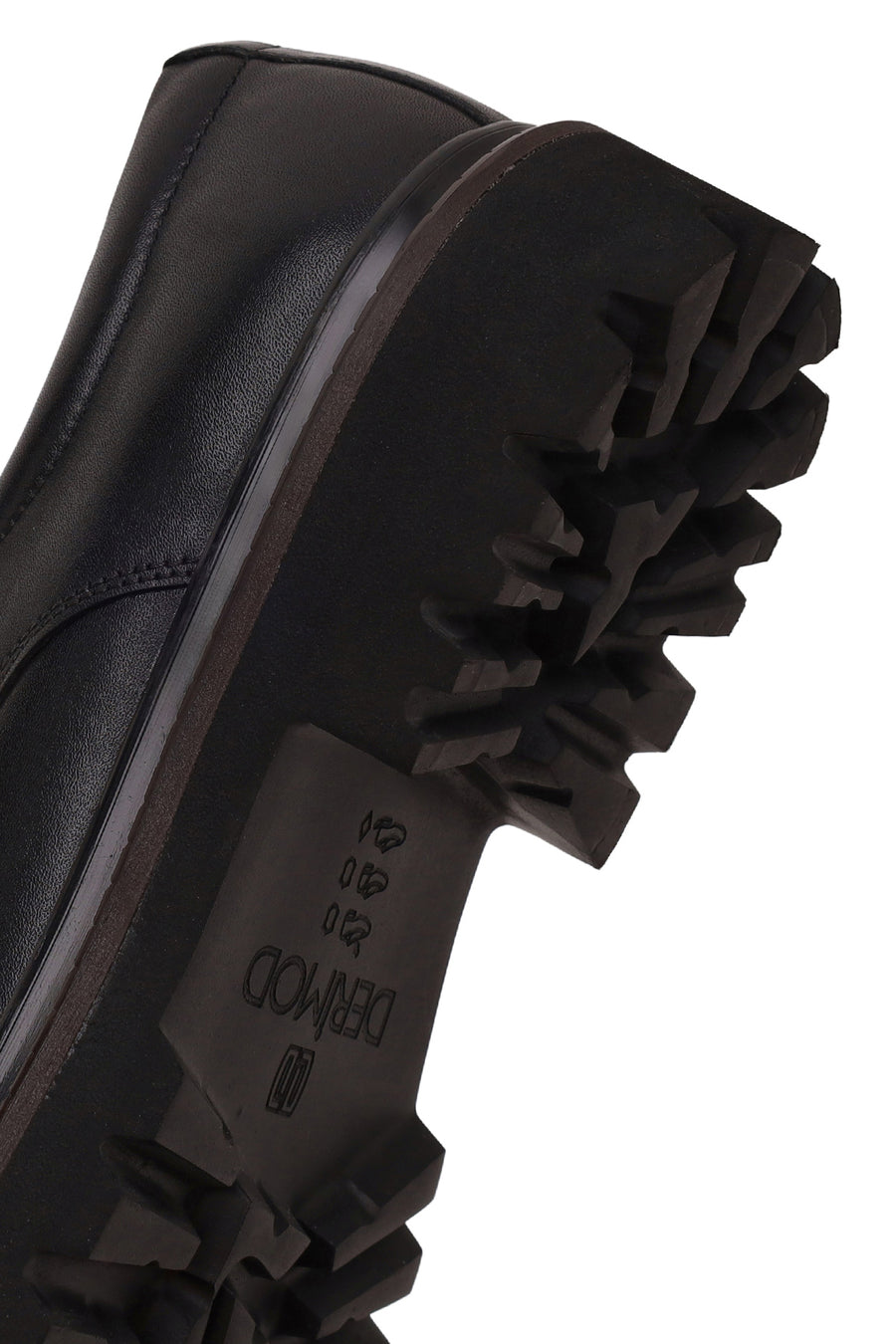 Male Black Lace-Up Thick-Soled Leather Casual Shoes