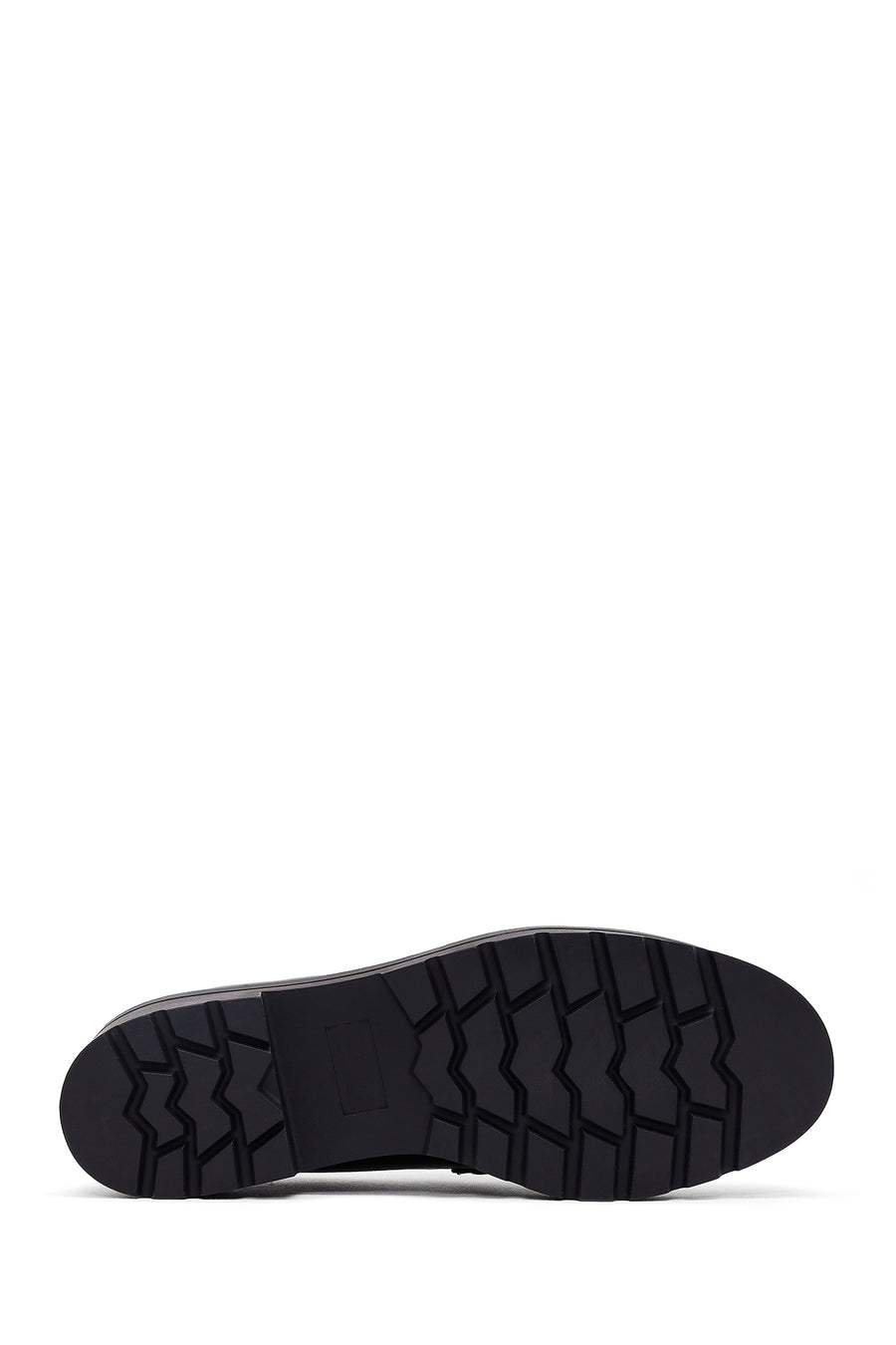 Women's Black Thick-Soled Masculine Loafer