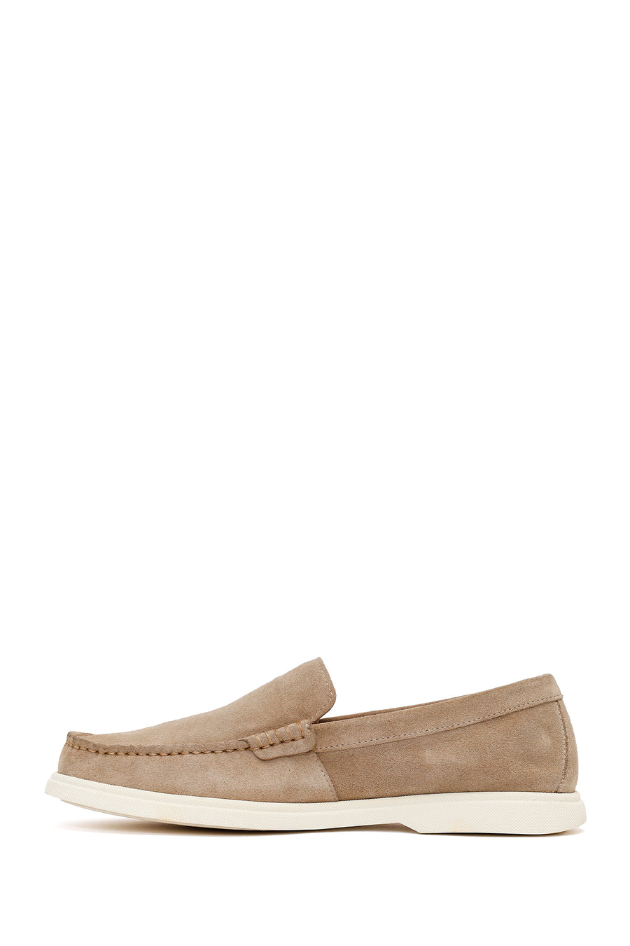 Male Beige Suede Leather Loafers