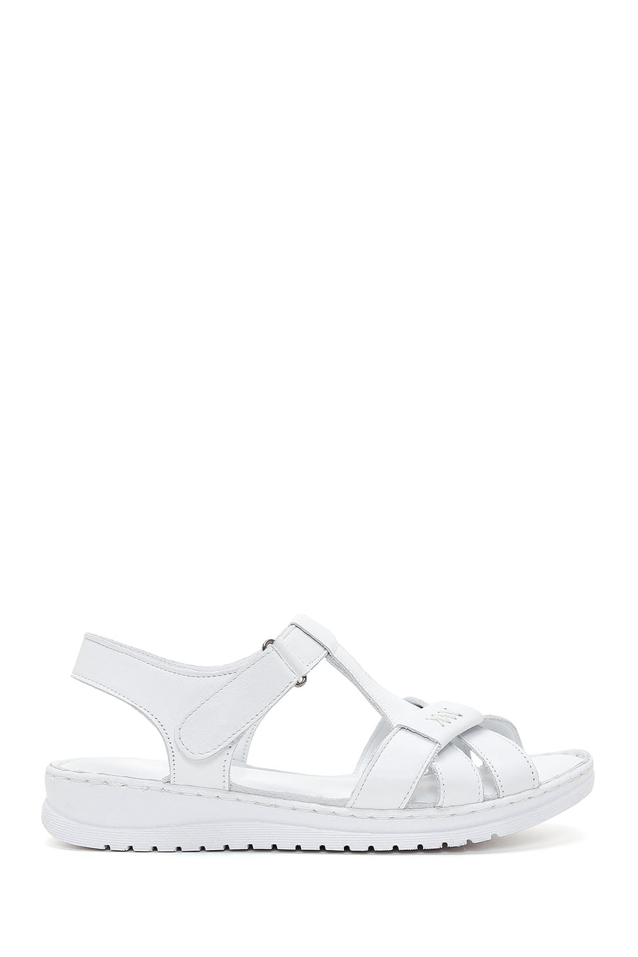 Kadın Beyaz Deri Comfort Sandalet 23SFD340018 | Derimod