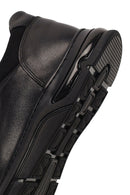 Male Black Leather Casual Comfort Sneaker | Derimod
