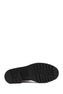 Women's Black Zippered Thick Soled Leather Boots | Derimod