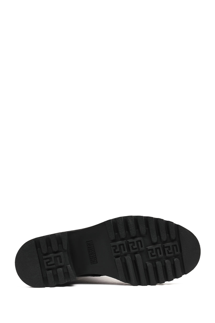 Women's Black Zippered Thick Soled Leather Boots
