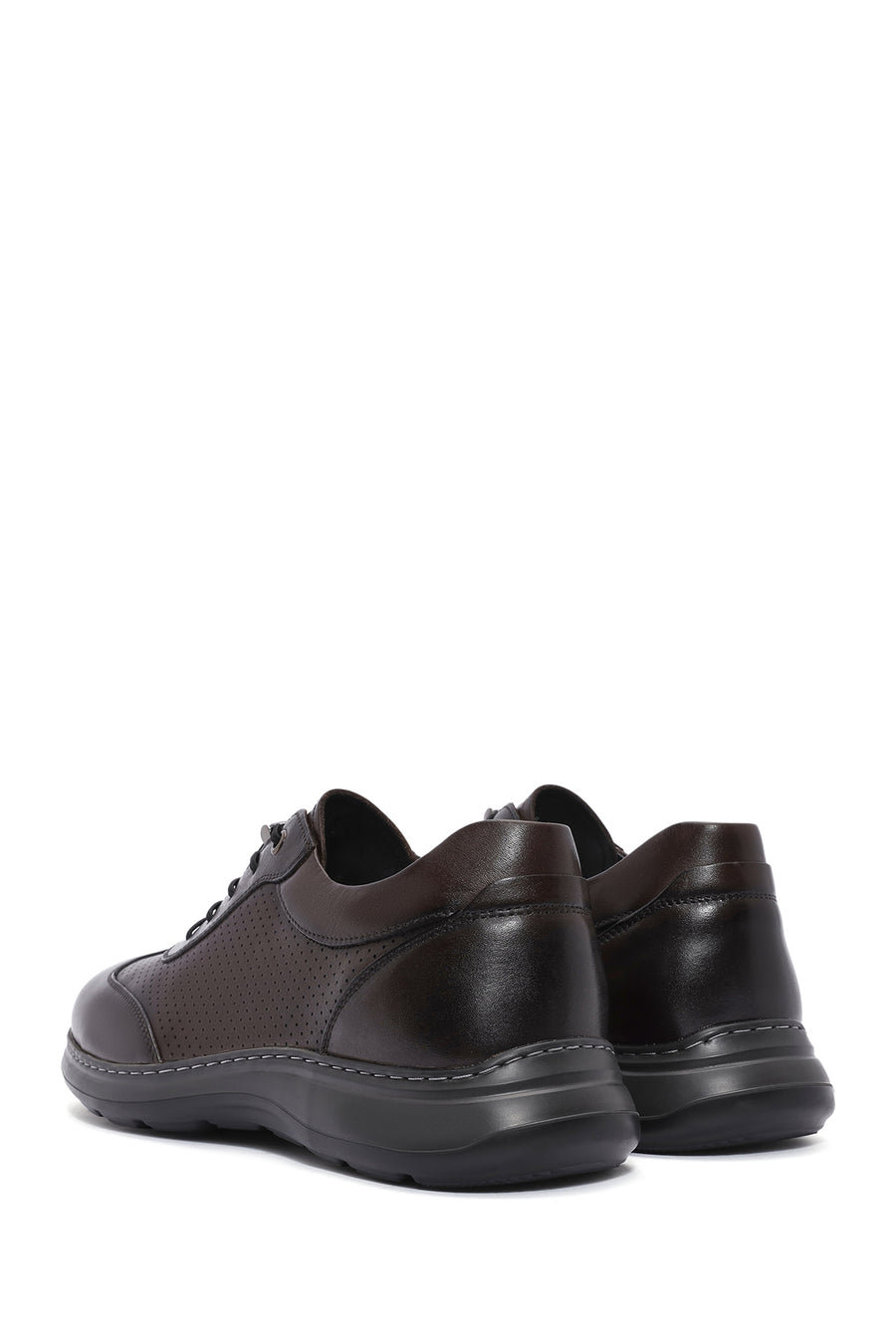Men's Brown Lace-up Leather Casual Shoes