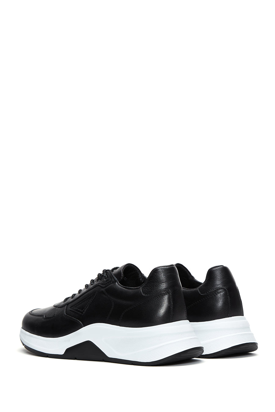 Erkek Siyah Deri Sneaker