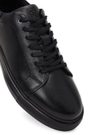 Men's Black Lace Up Leather Sneakers | Derimod