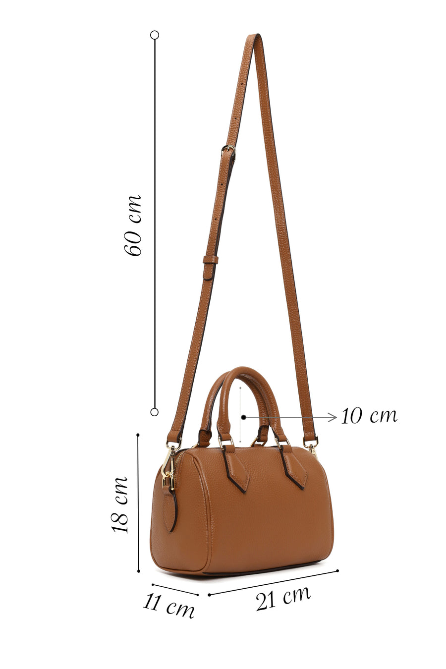 Woman Taba Long-Strap Leather Shoulder Bag