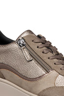 Geox Women's Mink Ilde Taup Lace-Up Thick-Soled Sneaker | Derimod