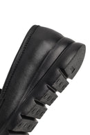 Kadın Siyah Dolgu Topuklu Deri Comfort Loafer | Derimod