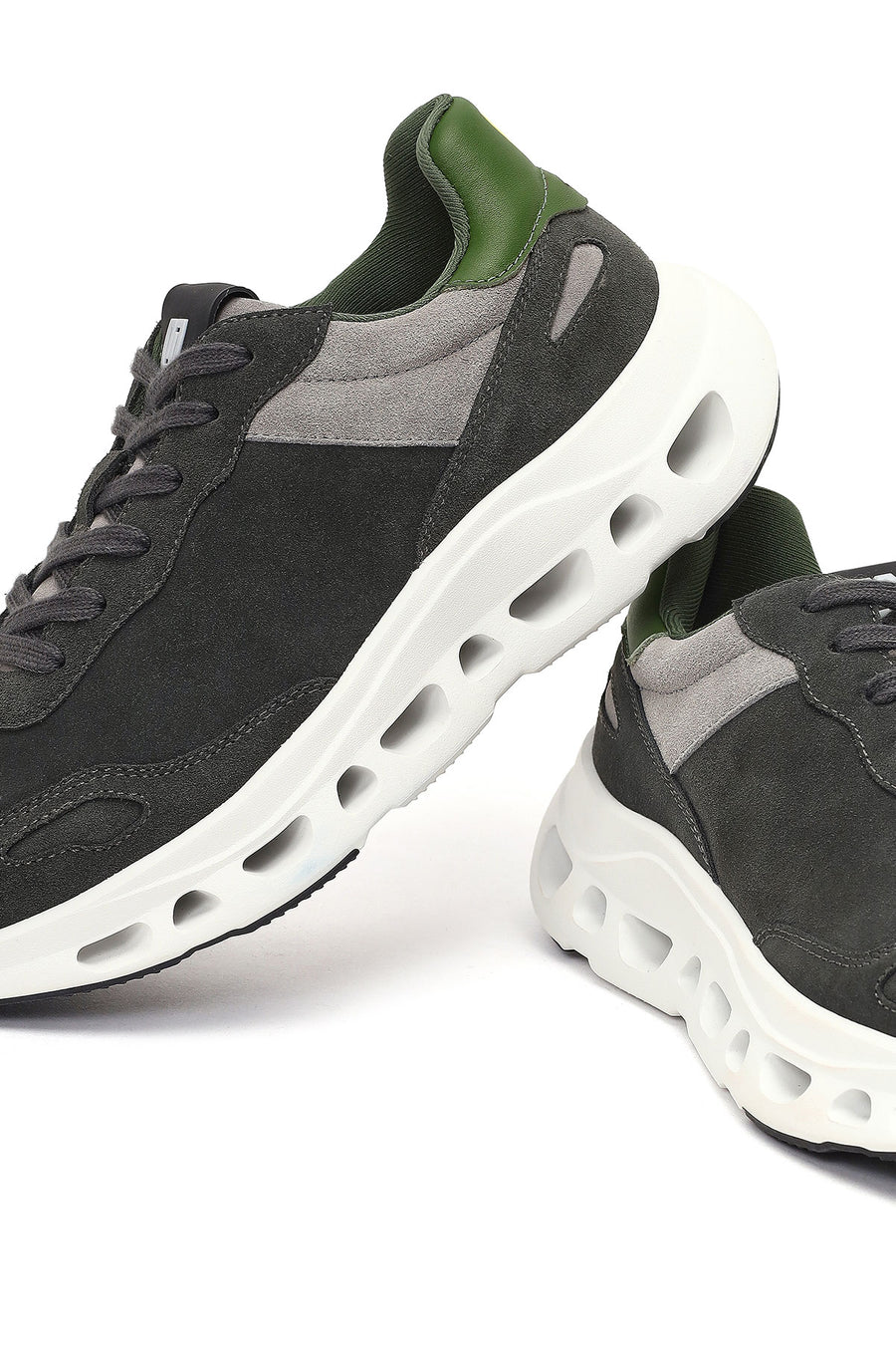 Derimod Studio Men's Dark Green Lace-Up Thick-Soled Sneaker