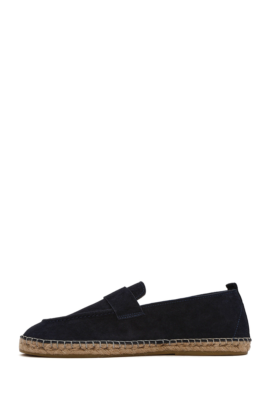 Men's Navy Blue Suede Leather Espadrille