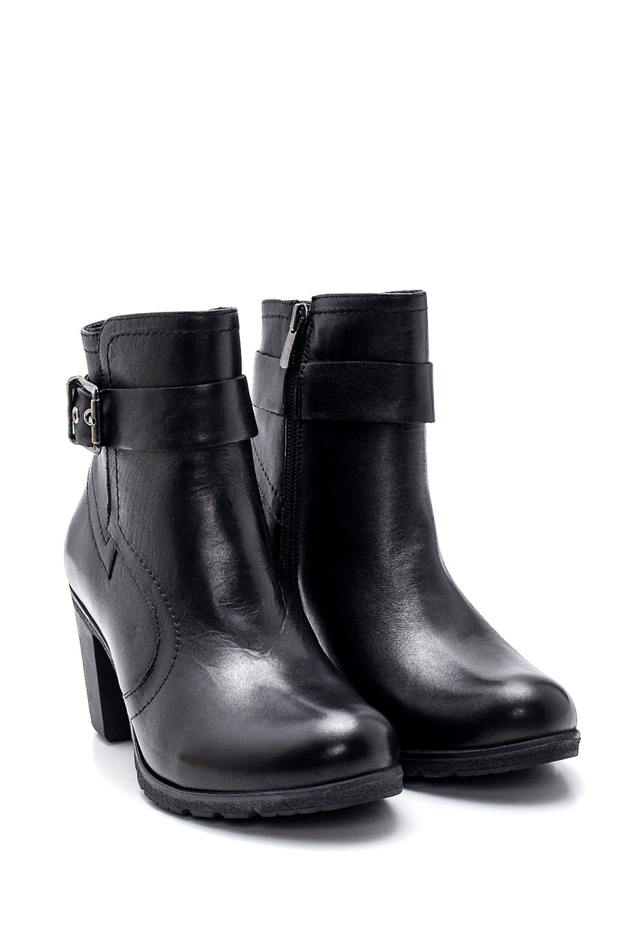 Women's Leather Heeled Boots