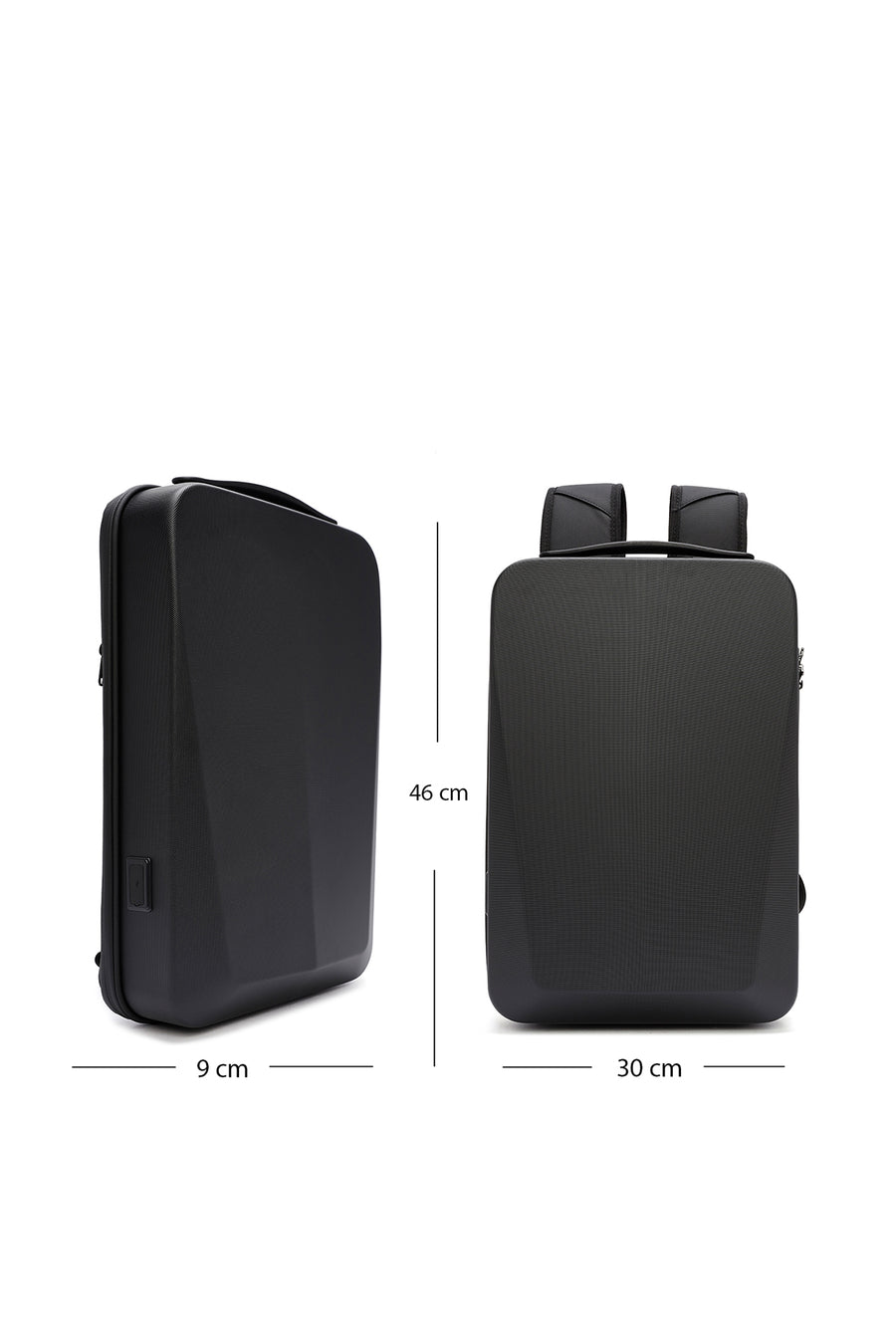 D-Pack Unisex Black Technological Backpack