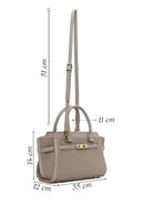 Woman Beige Long-Strap Classic Shoulder Bag | Derimod