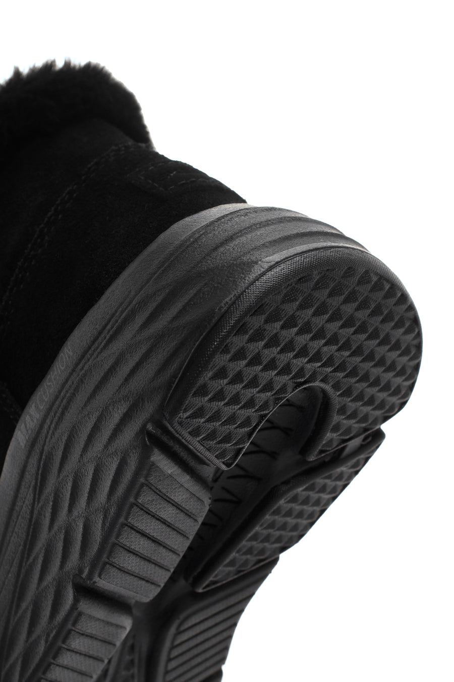 Skechers Women's Black Max Cushioning Suede Leather Thick Soled Casual Boots