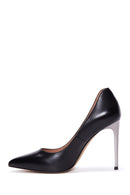 Women's Black Leather Stiletto | Derimod
