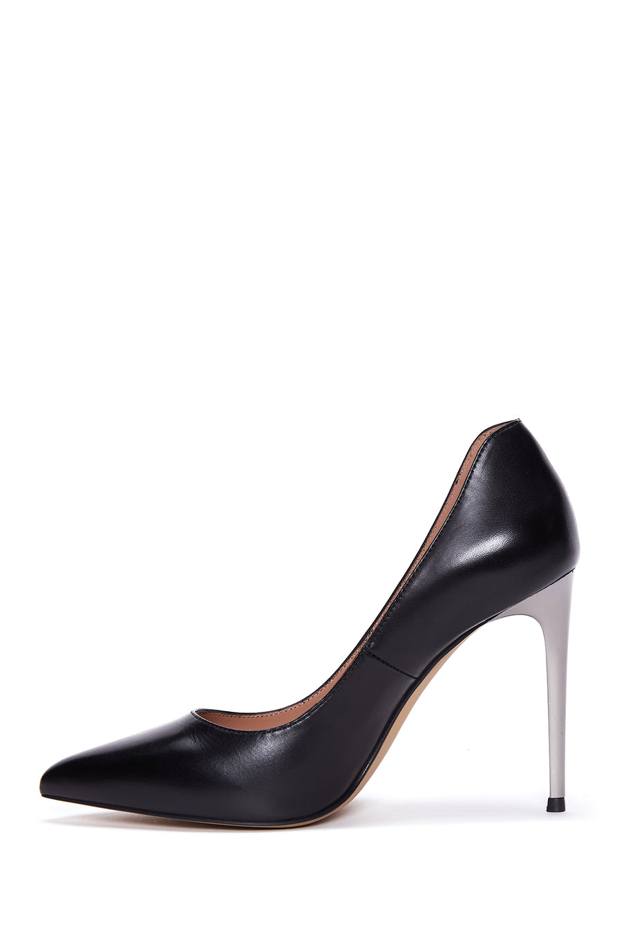 Women's Black Leather Stiletto