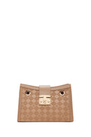 Women's Brown Long Strap Printed Shoulder Bag | Derimod