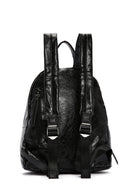 Women's Black Printed Backpack | Derimod