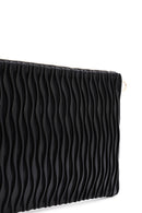 Women's Black Long Chain Strap Printed Clutch Bag | Derimod