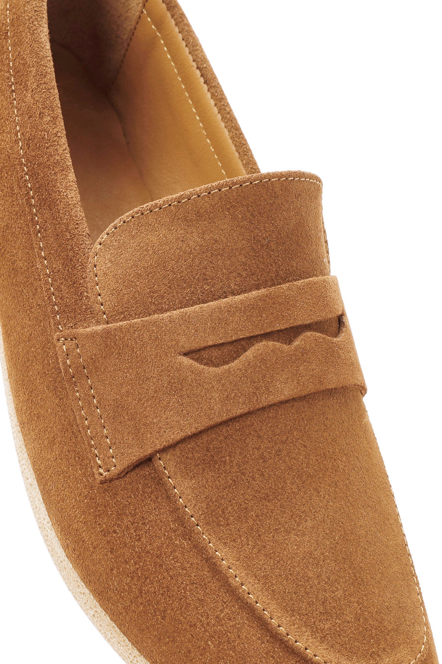 Women's Tan Suede Leather Loafer