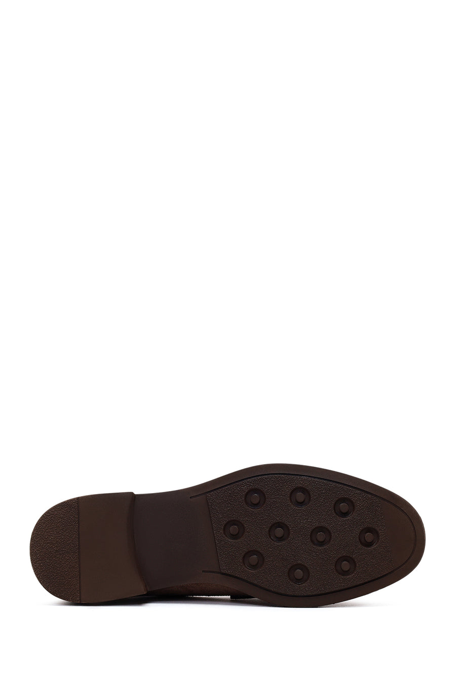 Woman Mink Buckled Suede Loafer