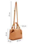 Women's Camel Long Strap Knitted Shoulder Bag | Derimod