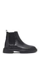Male Black Thick-Soled Leather Chelsea Boots | Derimod