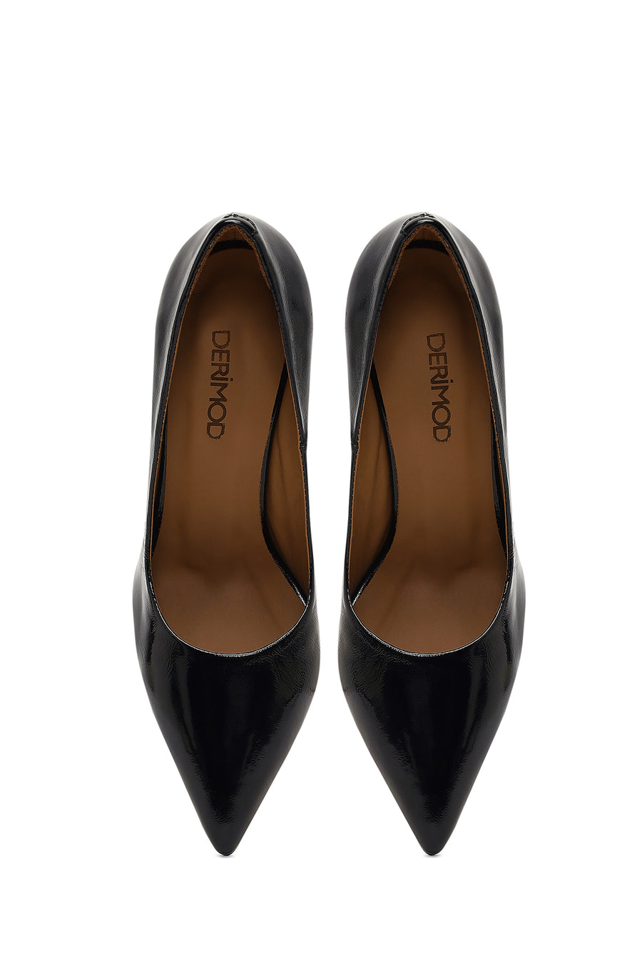 Kadın Siyah İnce Topuklu Deri Stiletto