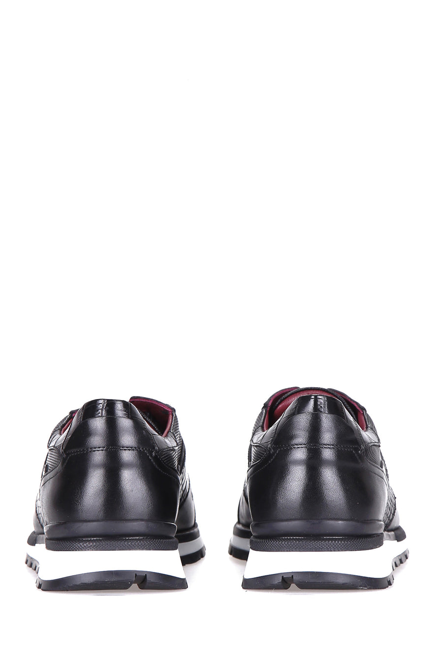 Kroko Desenli Erkek Deri Sneaker