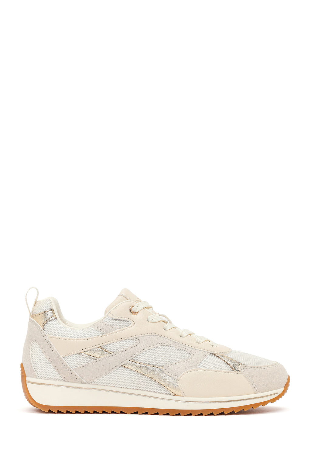 Kadın Bej Bağcıklı Sneaker