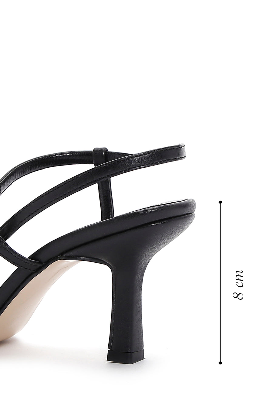 Women's Black Ankle Strap Heeled Sandals