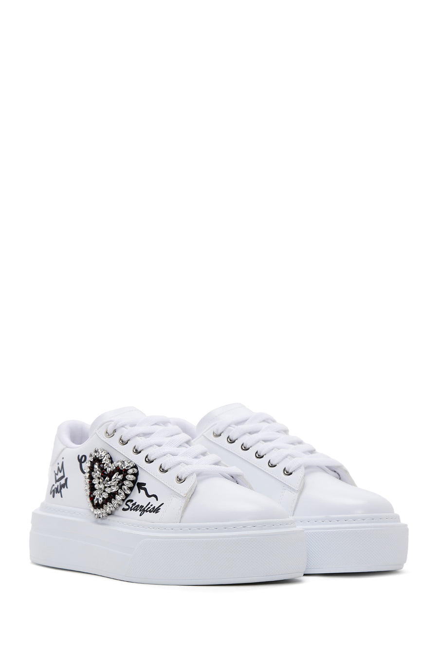 Women's White Stone Sneaker