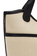 Women's Cream Long Strap Fabric Handbag | Derimod