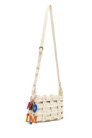 Woman Cream Long Strap Knit Crossbody Bag | Derimod