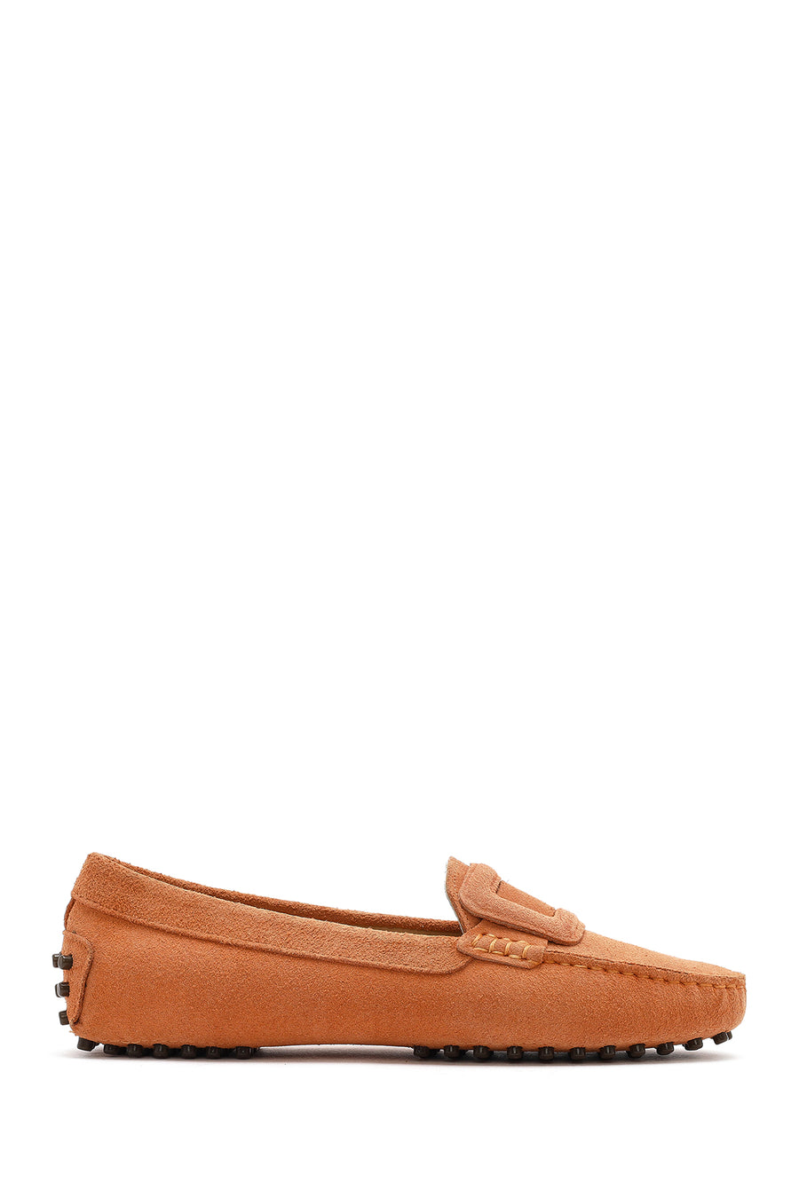 Kadın Turuncu Süet Deri Loafer 25SFD291010 | Derimod