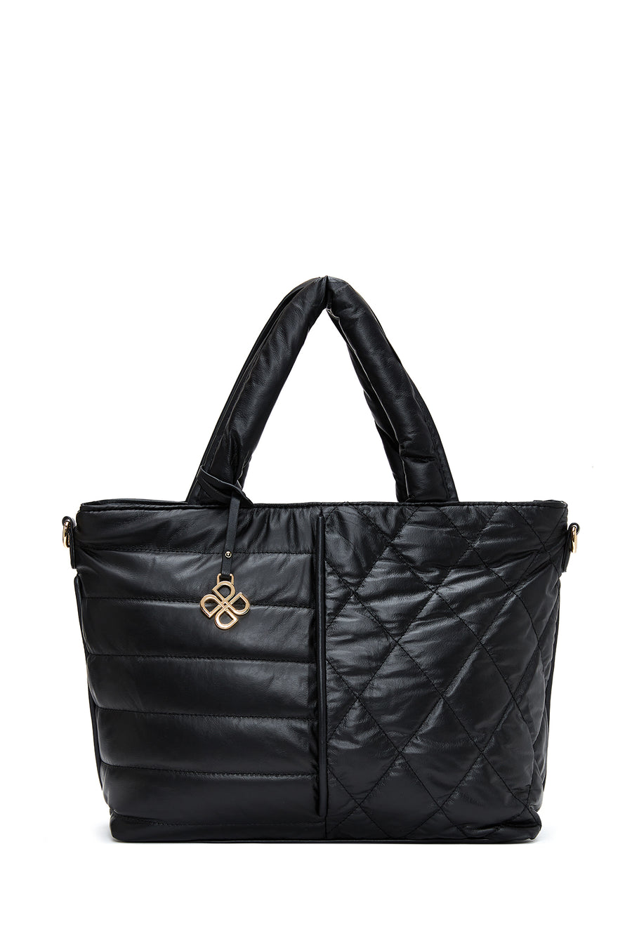 Women's Black Quilted Shoulder Bag