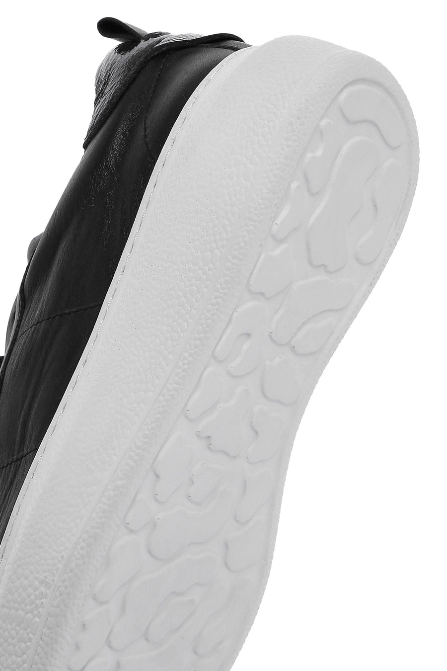 Kadın Siyah Bağcıklı Deri Sneaker