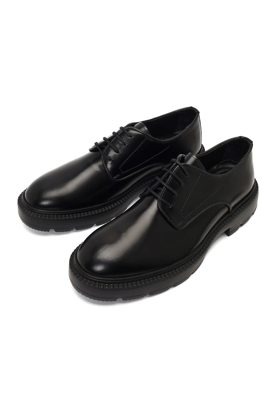 Men's Black Lace-up Leather Casual Shoes