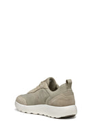 Geox Erkek Bej U Xtors D - Mesh + Suede Bağcıklı Süet Deri Sneaker | Derimod