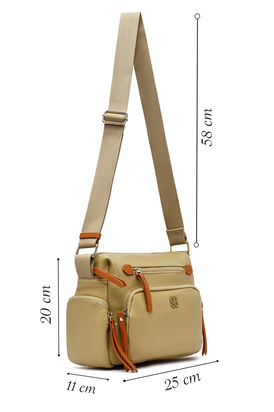 Women's Green Long Strap Crossbody Bag