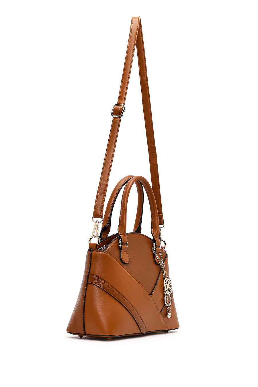 Women's Brown Long Strap Accessory Handbag
