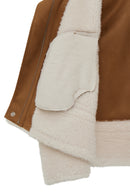 Kaprun Women's Beige Short Teddy Coat | Derimod