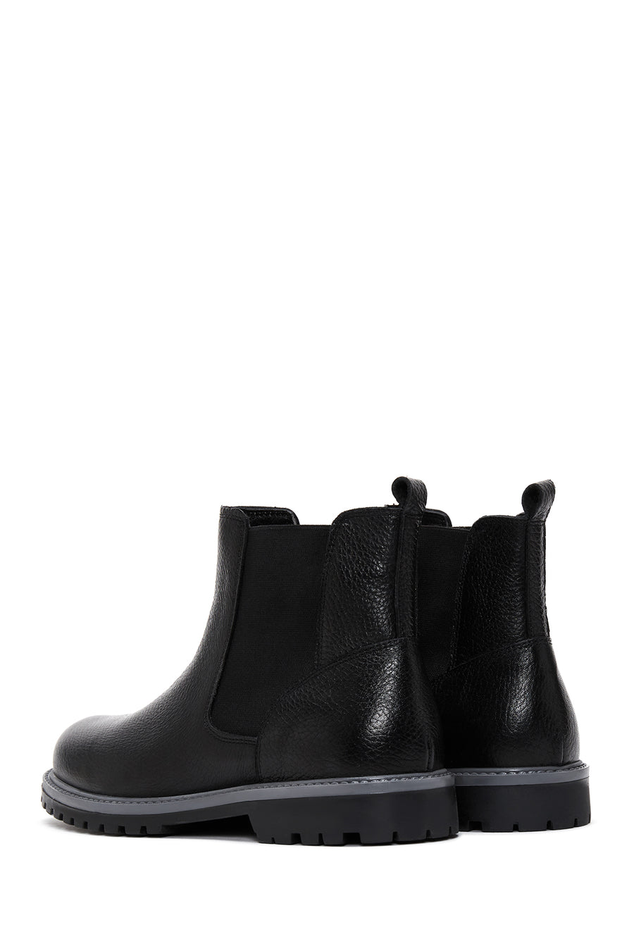 Women's Black Leather Chelsea Boots