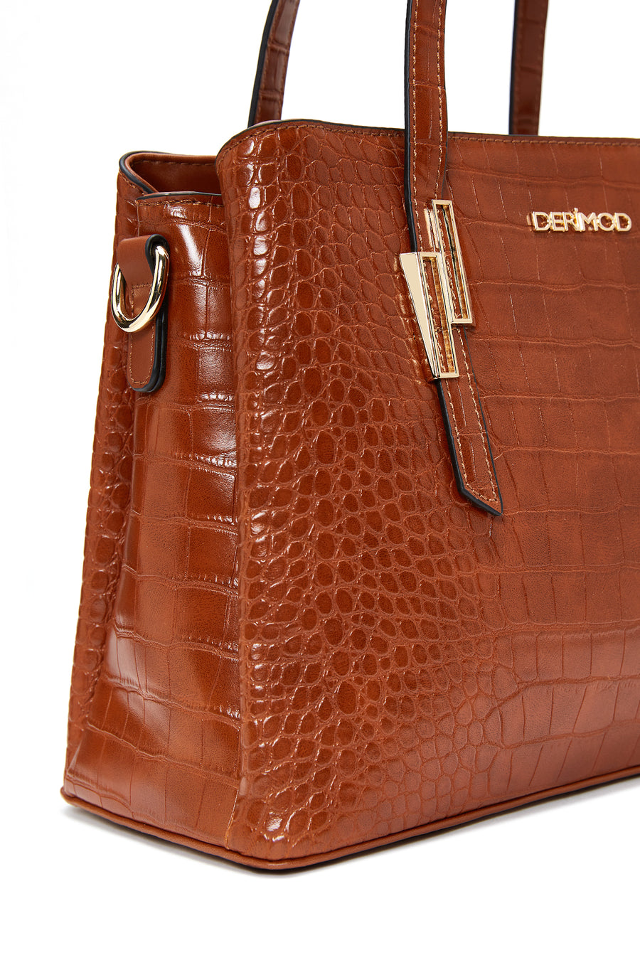 Women's Tan Crocodile Handbag