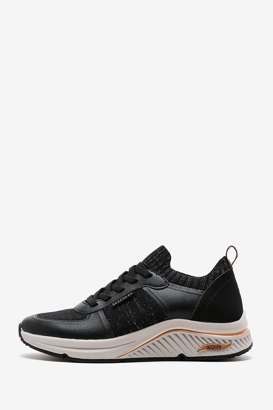 Skechers Women's Black Arch Fit S-Miles-Miglio Marca Sneaker