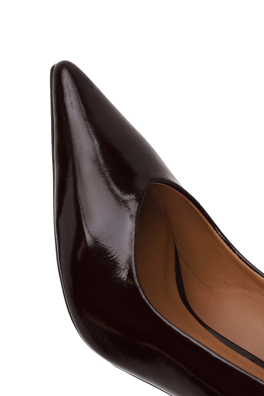 Kadın Bordo İnce Topuklu Rugan Deri Stiletto