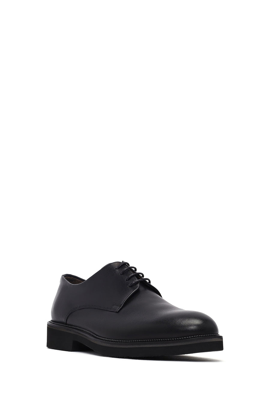 Men's Black Lace-Up Leather Classic Shoes