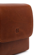 Male Brown Leather Messenger Bag | Derimod