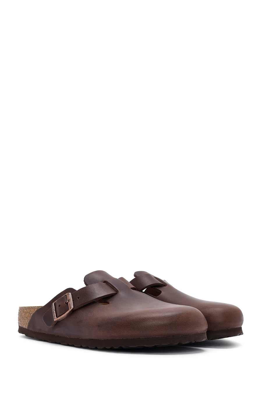 Birkenstock Men's Brown Boston Nubuck Leather Slippers